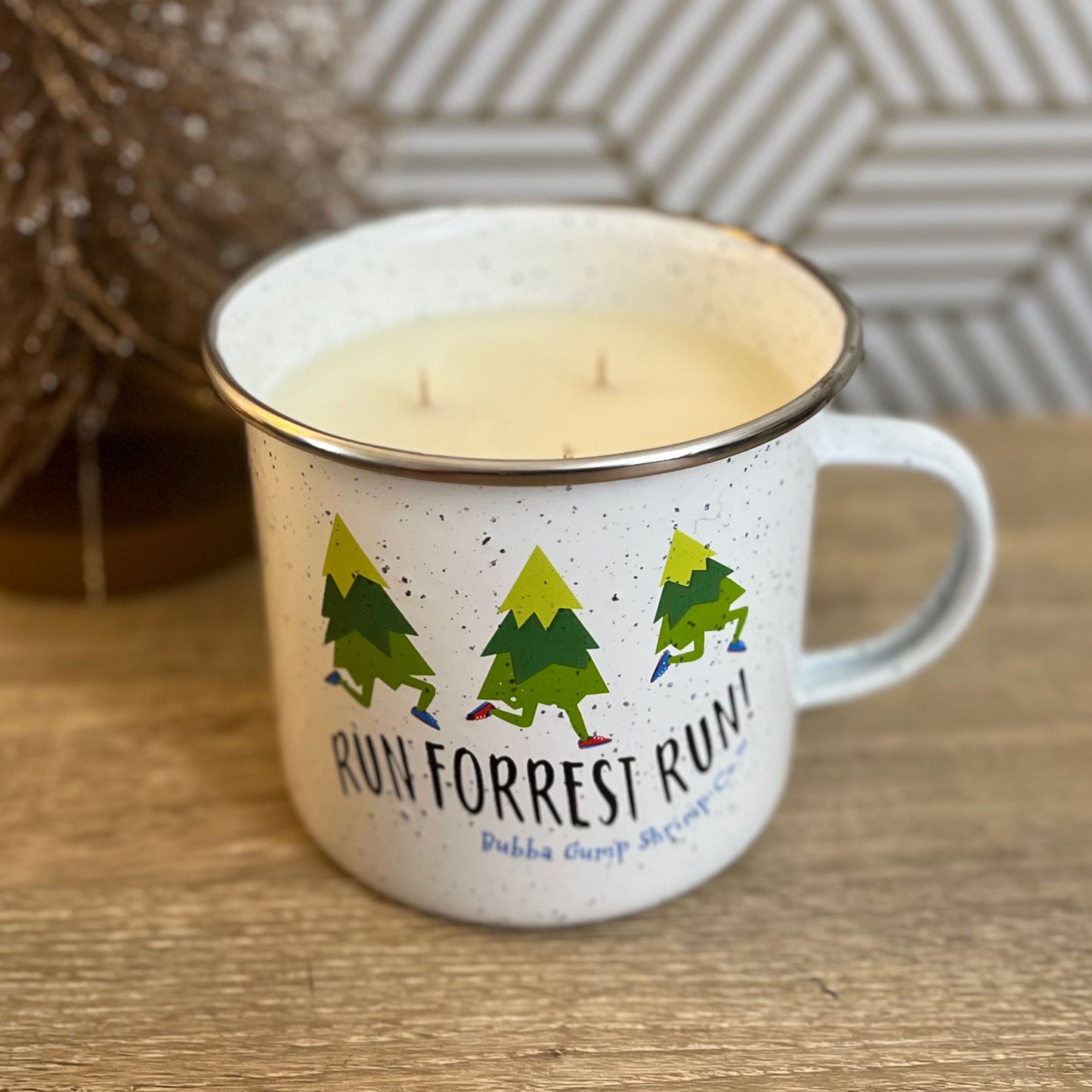 Run Forrest Run Enamel Mug Candle